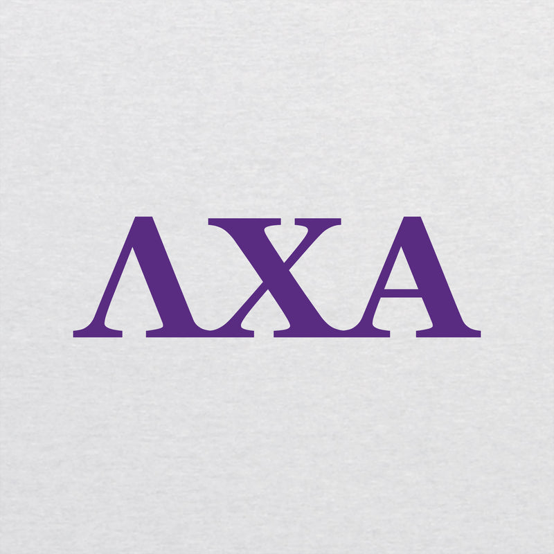 Lambda Chi Alpha Greek Letter Block Raglan - White/Prem Htr