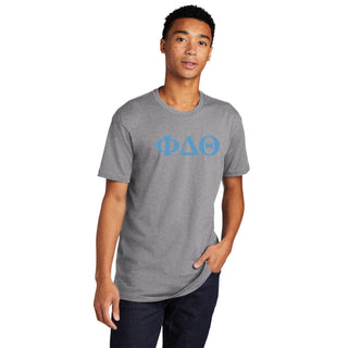 Phi Delta Theta Greek Letter Block NLA T-Shirt - Heather