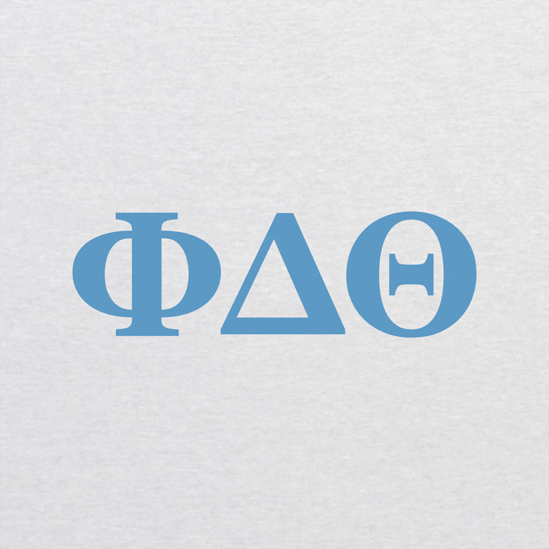 Phi Delta Theta Greek Letter Block Raglan - White/Prem Htr