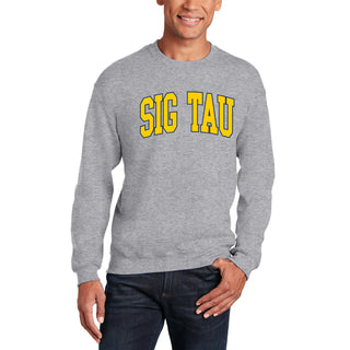 Sigma Tau Gamma Greek Mega Arch Crewneck - Sport Grey