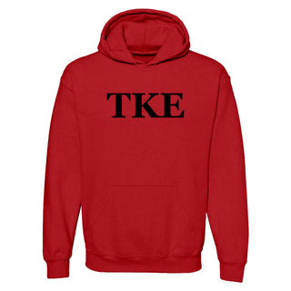 Tau Kappa Epsilon Greek Letter Block Hoodie - Red