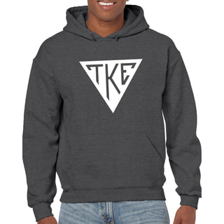 Tau Kappa Epsilon Greek Primary Logo Hoodie - Dark Heather