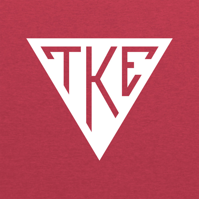 Tau Kappa Epsilon Greek Primary Logo Triblend T-Shirt - Vintage Red