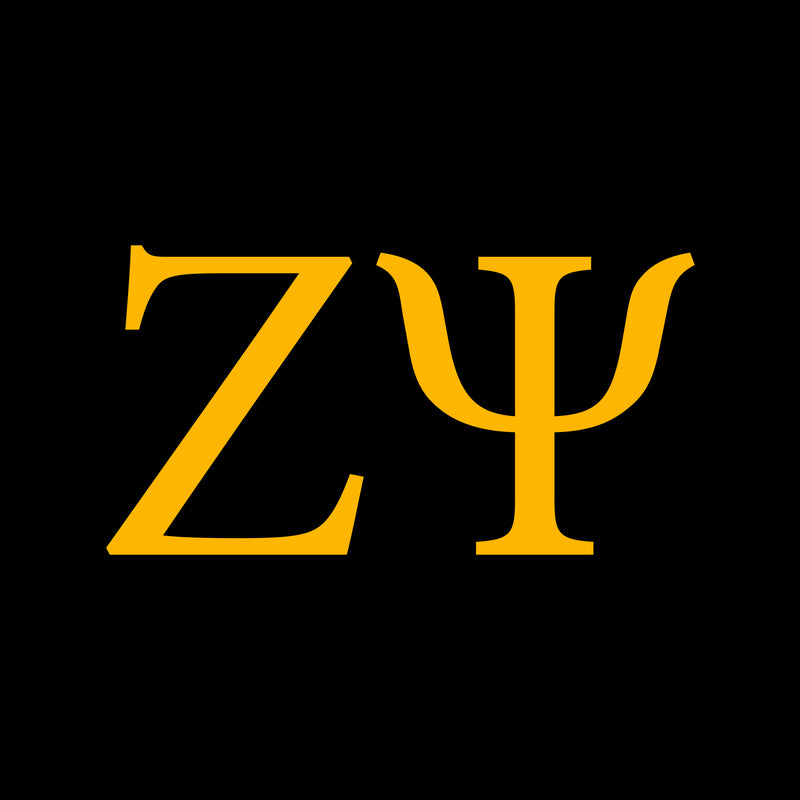 Zeta Psi Greek Letter Block Crewneck - Black