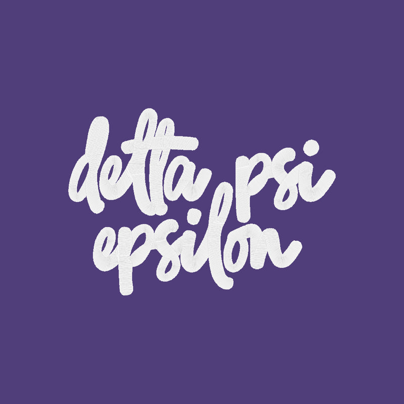 Delta Psi Epsilon Greek Script Chino Hat - Purple