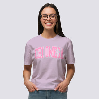 Chi Omega Greek Mega Arch CC T-Shirt - Orchid