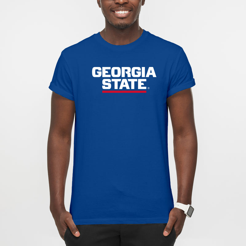 Georgia State University Panthers Basic Block Short Sleeve T Shirt - Royal