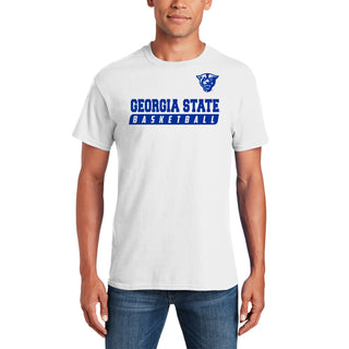 Georgia State University Panthers Basketball Slant Short Sleeve T Shirt - White