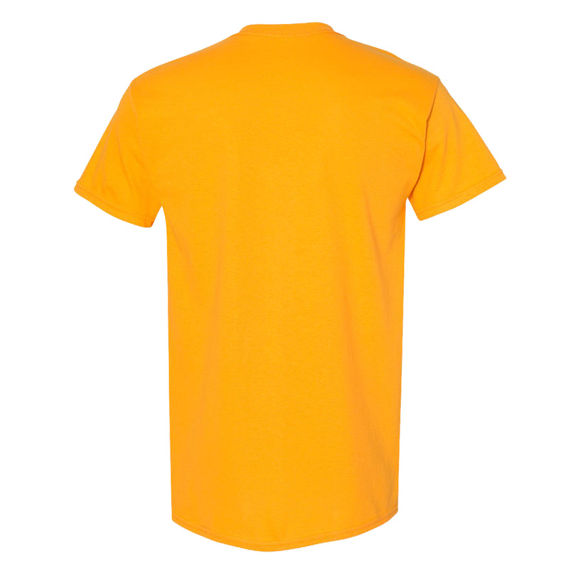 DePauw University Tigers Arch Logo Short Sleeve T Shirt - Gold