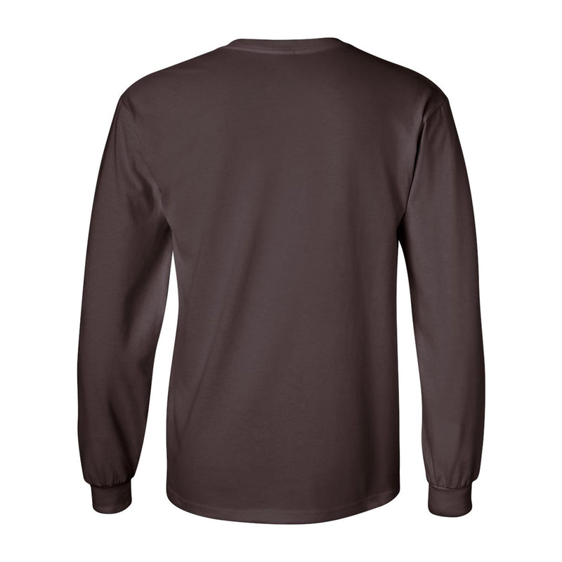 Brown University Bears Basic Block Long Sleeve T Shirt - Dark Chocolate