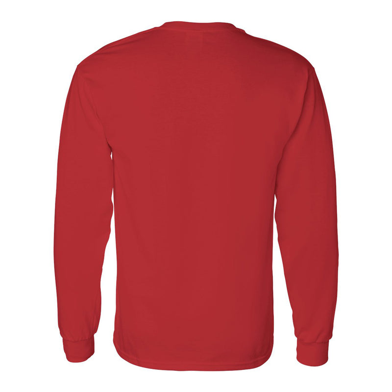 Ferris State University Bulldogs Basic Block Long Sleeve T Shirt - Red