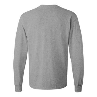 Michigan Wolverines Arch Logo Long Sleeve T Shirt - Sport Grey