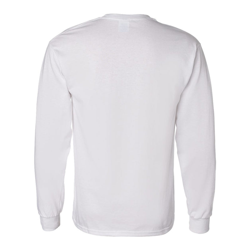 Belmont University Bruins Arch Logo  Basic Cotton Long Sleeve T-Shirt - White