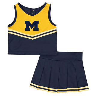 Colosseum Michigan Toddler Girls Cheer Set - Navy