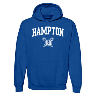 Hampton University Pirates Arch Logo Heavy Blend Hoodie - Royal