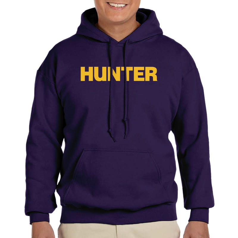 Hunter College Hawks Basic Block Hoodie - Purple