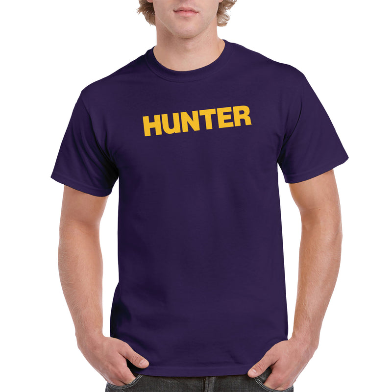 Hunter College Hawks Basic Block T Shirt - Purple
