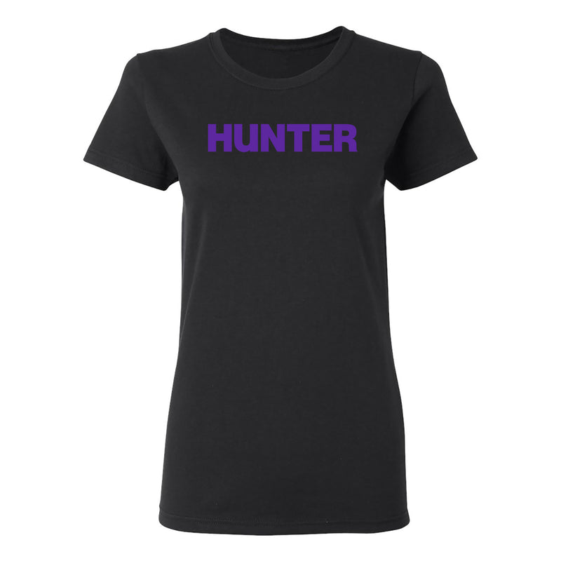 Hunter College Hawks Basic Block Women's T Shirt - Black