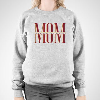 Iowa State Classic Mom Crewneck - Sport Grey