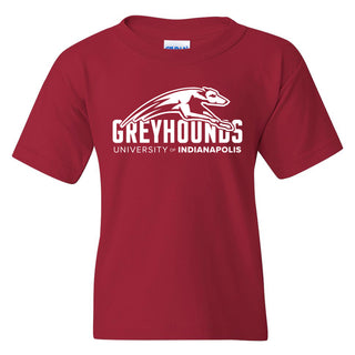 University of Indianapolis Greyhounds Primary Logo Cotton Youth T-Shirt - Cardinal