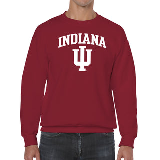 Indiana Hoosiers Arch Logo Crewneck Sweatshirt - Cardinal