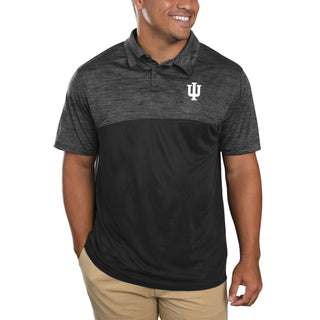 Indiana Trident EMB LC Shadow Tonal Heather Polo - Black