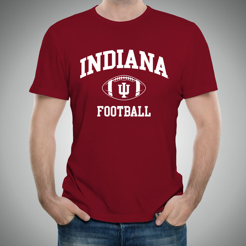 Indiana University Hoosiers Classic Football Arch Short Sleeve T-Shirt - Cardinal