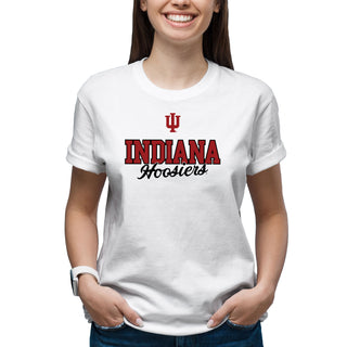 Indiana University Hoosiers Fresh Script Short Sleeve T-Shirt- White