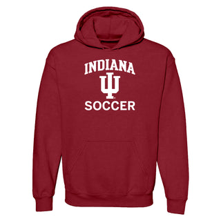 Indiana University Hoosiers Arch Logo Soccer Hoodie - Cardinal