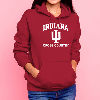 Indiana University Hoosiers Arch Logo Cross Country Hoodie - Cardinal