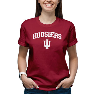 Indiana University Hoosiers Mascot Arch Logo Short Sleeve T Shirt - Cardinal