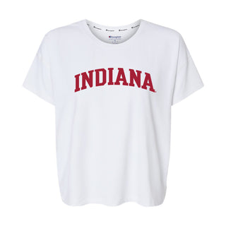 Indiana Arched Champion Women's Sport Soft Touch T-Shirt - White