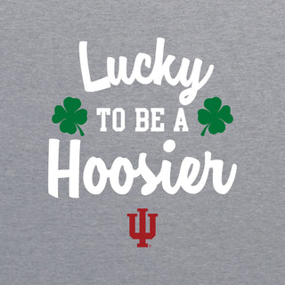 Indiana Hoosiers Lucky to be a Hoosier Triblend T Shirt - Athletic Grey