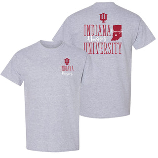 Indiana Tall Type Tag T-Shirt - Sport Grey