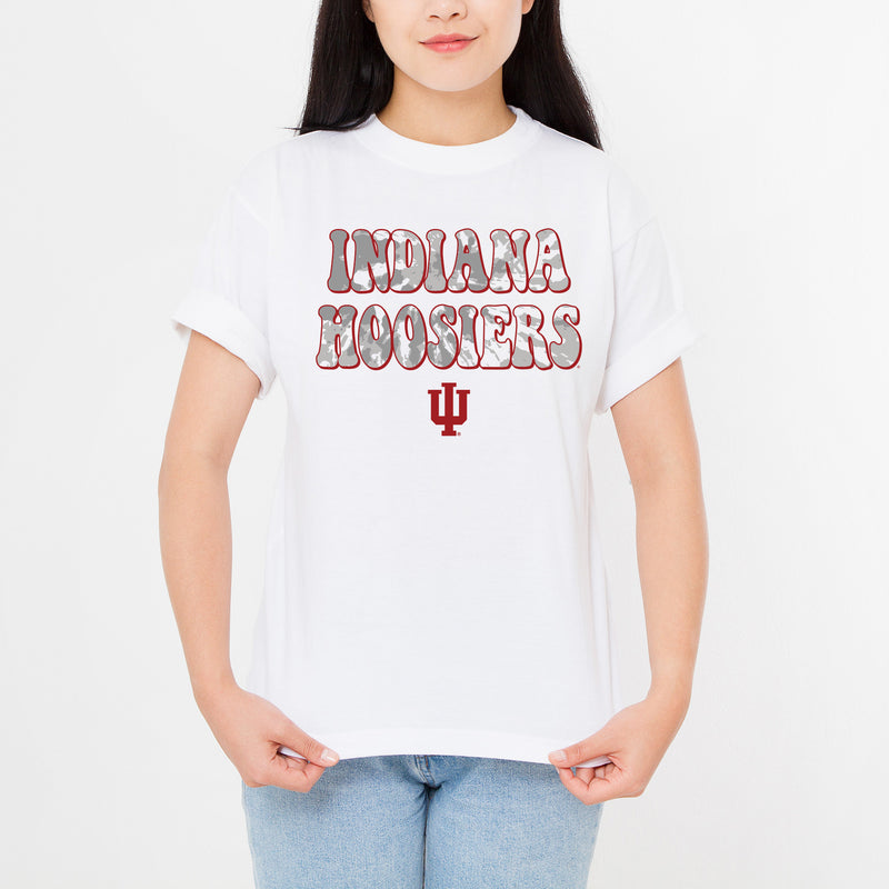 Indiana Tie Dye Type T-Shirt - White