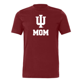 Indiana Primary Logo Mom Canvas Jersey T-Shirt - Cardinal