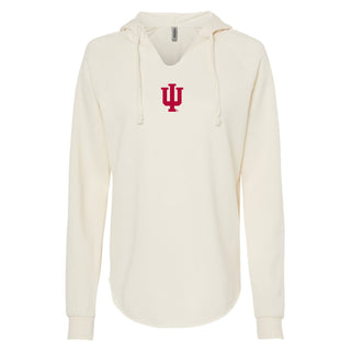 Indiana Trident EMB Womens Wave Wash Hoodie - Bone