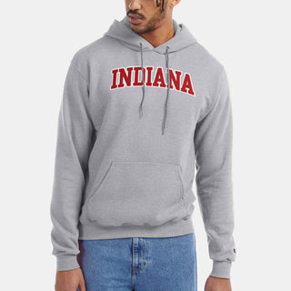 Indiana Applique Powerblend Hoodie - Light Steel