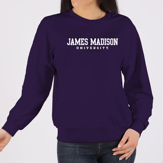 James Madison Basic Block Crewneck - Purple