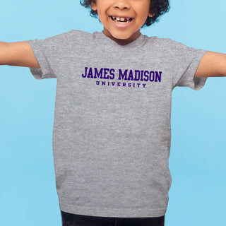 James Madison Basic Block Youth T-Shirt - Sport Grey