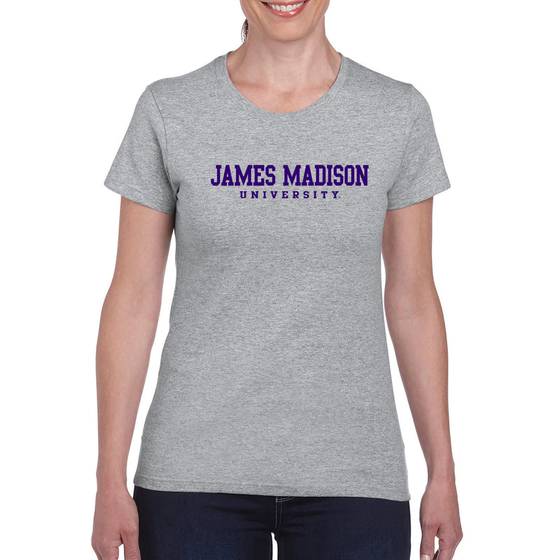 James Madison Basic Block Womens T-Shirt - Sport Grey