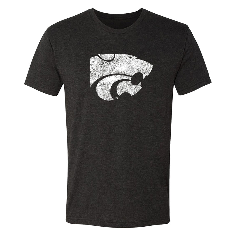 K-State Primary Logo Distressed NLA Triblend - Vintage Black