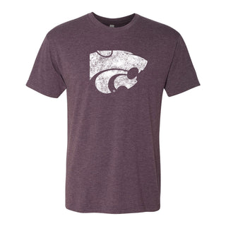 K-State Primary Logo Distressed NLA Triblend - Vintage Purple