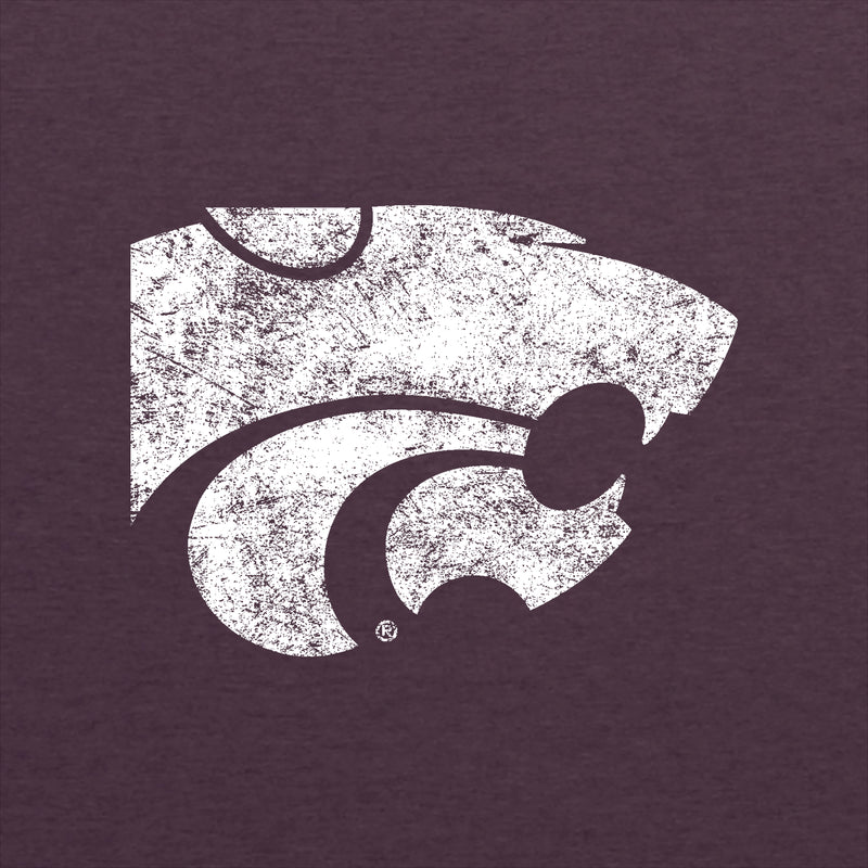 K-State Primary Logo Distressed NLA Triblend - Vintage Purple