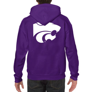 Kansas State University Wildcats Front and Back Print Cotton Hoodie - Purple