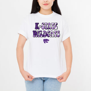 Kansas State Tie Dye Type T-Shirt - White