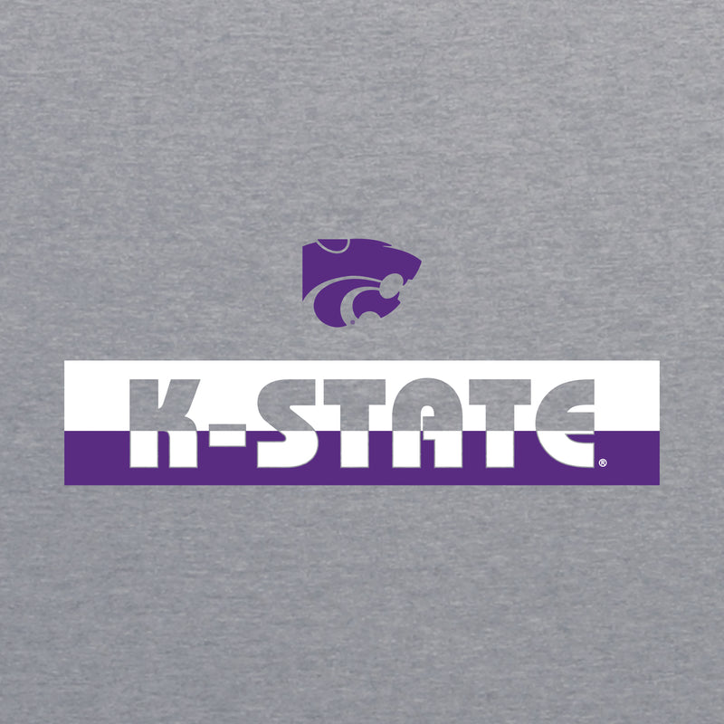 K-State Split Bar NLA T-Shirt - Heather Grey