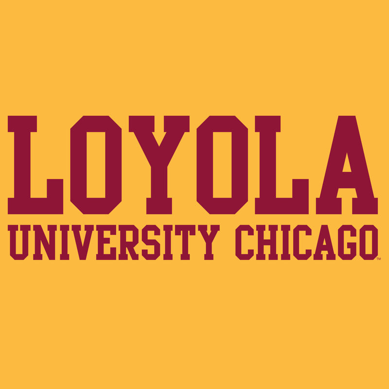 Loyola University Chicago Ramblers Basic Block Short Sleeve T-Shirt - Gold