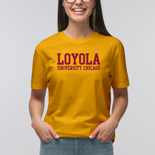 Loyola University Chicago Ramblers Basic Block Short Sleeve T-Shirt - Gold