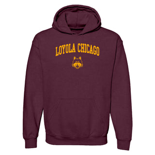 Loyola University Chicago Ramblers Arch Logo Hoodie - Maroon